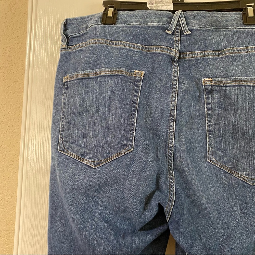 Good American GOOD LEGS SKINNY JEANS Women's Size 22 Blue Denim Fray Hem Jeans - Picture 10 of 14